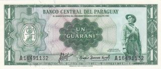 Ef 1952 Paraguay 1 Guarani Note,  Pick 193a