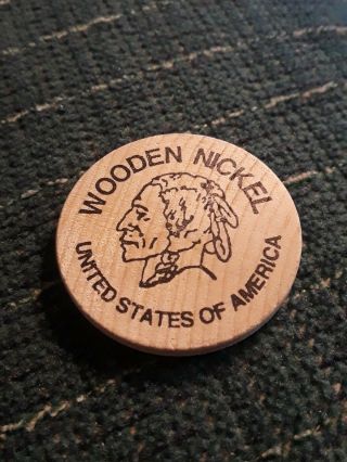 Wooden Nickel The Ozarks United States Of America Indian Head Wooden Nickel