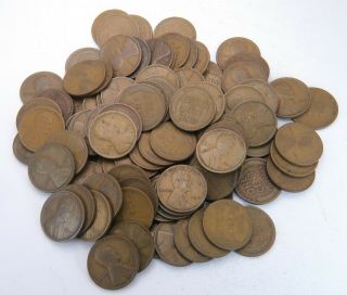 (4) Rolls Of 1915 Lincoln Wheat Penny One Cent Us Coins