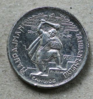 1932 Peru 50 Centavos,  National Defense Token Issue,  Silver,  Cahuide,  Km,  Tn3
