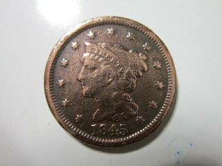 Large Cent 1845 (f)