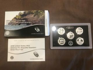 2018 5 Pc.  Us Silver Quarters Proof Set In Ogp.  Starts@ 2.  99