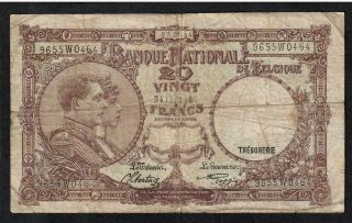20 Francs From Belgium 1944