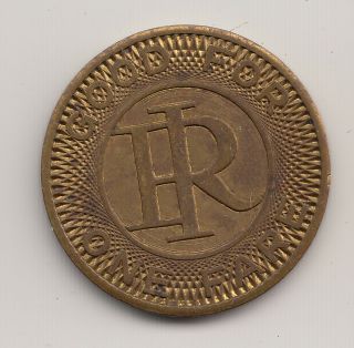 Indiana Railroad Division Of Wesson Transit Token - Muncie Indiana - In660g