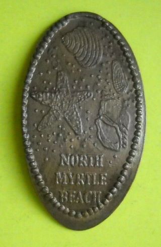 North Myrtle Beach Elongated Penny Sc Usa Cent Seashells Souvenir Coin