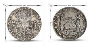 1741 Skull Coin Philip Vdg Hispan Et Ind Rex Nickel Morgan Coins