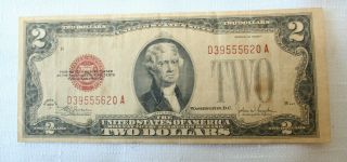 1928f Series Two Dollar $2 Bill Red Seal Note