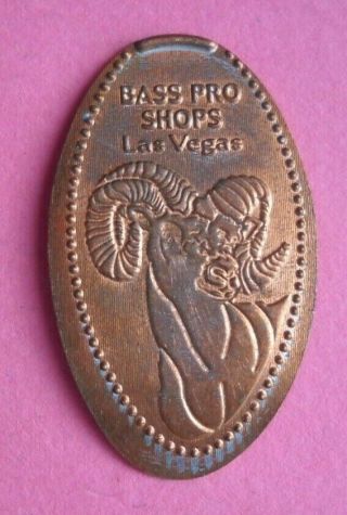 Bass Pro Shops Elongated Penny Las Vegas Nv Usa Cent Bighorn Sheep Souvenir Coin