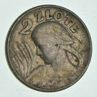 Silver - World Coin - 1925 Poland 2 Z?ote - 9.  9 Grams - World Silver Coin 596