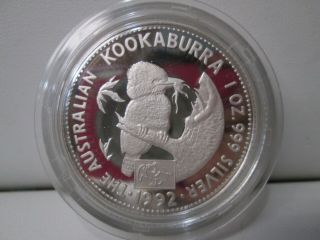 1992 Australian Kookaburra.  999 Silver 1 Ounce Dollar Coin