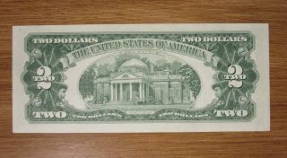 1963 Two Dollar Bill Red Seal Banknote $2,  crisp,  AU? 2