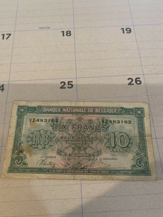 Banque Nationale De Belgique 10 Francs Note 2