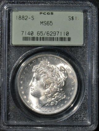 1882 - S $1 Morgan Silver Dollar Pcgs Ms65