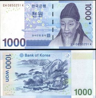 South Korea 1000 1,  000 Won 2007 P 54 Unc