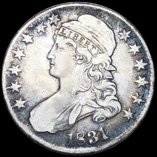 1831 Capped Bust Half Dollar About Uncirculated High End Philadelphia Silver Nr