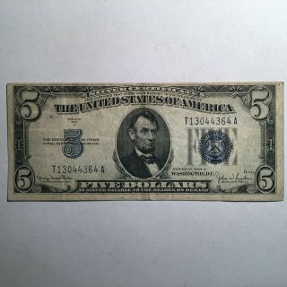 Series 1934 - D $5 Silver Certificate Vf