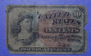 10 Cent Fractional Currency Fourth Issue Ag