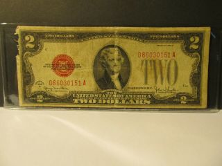 1928 G Two Dollar Bill Red Seal Note - 212