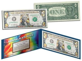 Gold Hologram Crackle Legal Tender $1 U.  S.  Bill - Limited