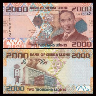 Sierra Leone 2000 2,  000 Leones,  2010,  P - 31,  Banknote,  Unc