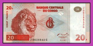 Congo 20 Francs 1997 Pick 88