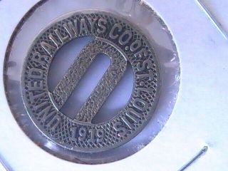 Transit Token United Railways Corp Of St.  Louis 1919 Receiver Atwood 910d