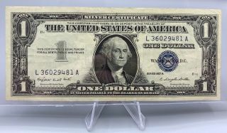 1957 A $1 Dollar Bill Silver Certificate Frn Note Blue Seal Banknote Unc Gem