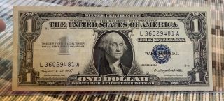 1957 A $1 DOLLAR BILL SILVER CERTIFICATE FRN NOTE BLUE SEAL BANKNOTE UNC GEM 3