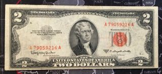 (1) 1953 U.  S.  $2 Red Two Dollar Note / (1 Note)