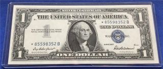 1957 $1 Silver Certificate Star Note B Block Gem Uncirculated