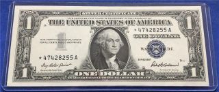 1957 $1 Silver Certificate Star Note A Block Gem Uncirculated