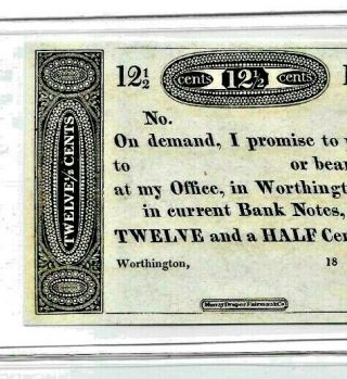 12 & 1/2 Cent (ohio) 1800 
