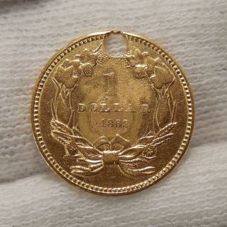 1862 - Liberty Head Gold Dollar - $1 - Type 3 - U.  S.  Gold Piece - U.  S.  Gold Coin