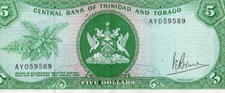 Trinidad And Tobago Currency 1964 5 Dollars Currency