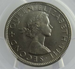 1957 Rhodesia & Nyasaland Two Shilling Coin PCGS MS65 6