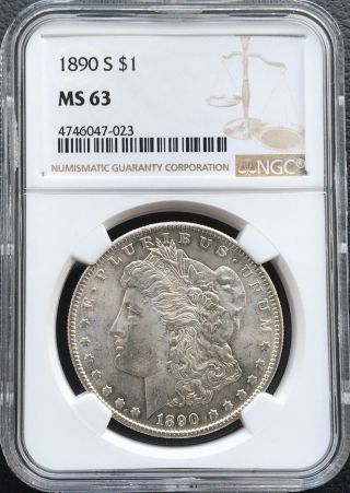 1890 - S Morgan Silver Dollar Ngc Ms63