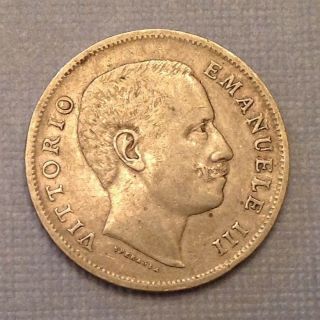 - 1907 Kingdom Of Italy Victor Emanuele Iii - Scarce Date Silver Lira / Lire
