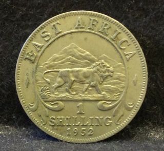 1952 British East Africa (kenya) Shilling,  Royal,  Decent Grade,  Km - 31 (ea2)