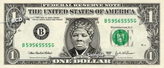 Harriet Tubman On Real Dollar Bill Cash Money Collectible Memorabilia Celebrity