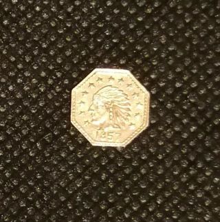 1857 California Gold 1/4 Dollar Octagonal Token / Coin
