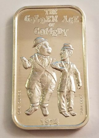1974 The Golden Age Of Comedy Laurel & Hardy A Slap Stick Silver Art Bar