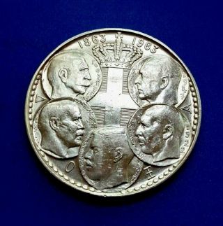 Greece 30 Drachmai Silver Coin 1963 - Five Greek Kings