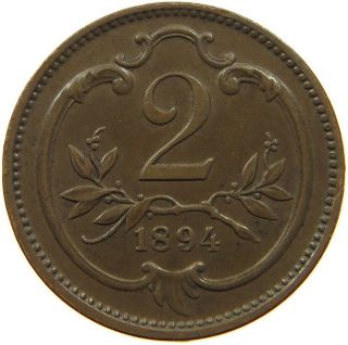 Austria 2 Heller 1894 S1 413