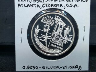 1996 Romania 100 Lei silver proof coin,  Atlanta Olympics 4