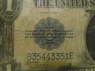 SERIES OF 1923 LARGE SIZE $1 SILVER CERTIFICATE CURRENCY NOTE BLUE SEAL NO RES. 3