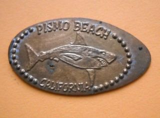 Pismo Beach Elongated Penny California Usa Cent Shark Souvenir Coin