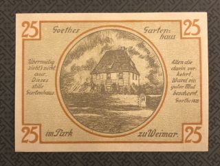 Germany (weimar Republic) 25 Pfennig Notgeld,  1921,  Aunc World Currency