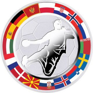 Handball Proof Silver Coin 1$ Niue 2016