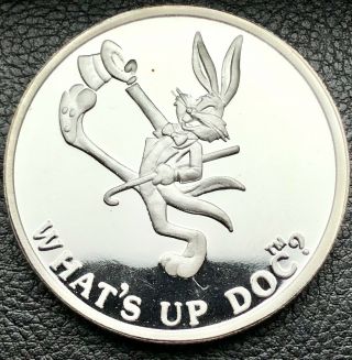 Bugs Bunny Whats Up Doc? 50th Anniversary 1 Oz.  999 Fine Silver Art Round (bugs)