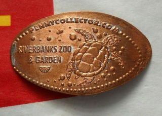 Riverbanks Zoo & Garden Elongated Penny Sc Usa Cent Sea Turtle Souvenir Coin